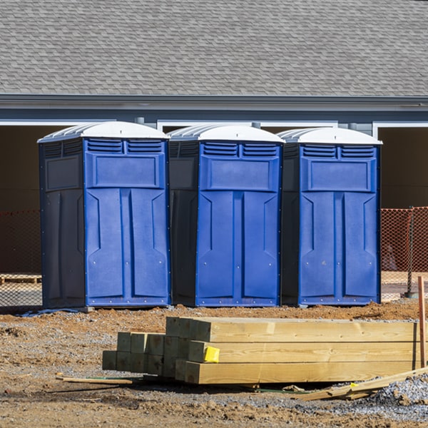 how often are the porta potties cleaned and serviced during a rental period in Essex